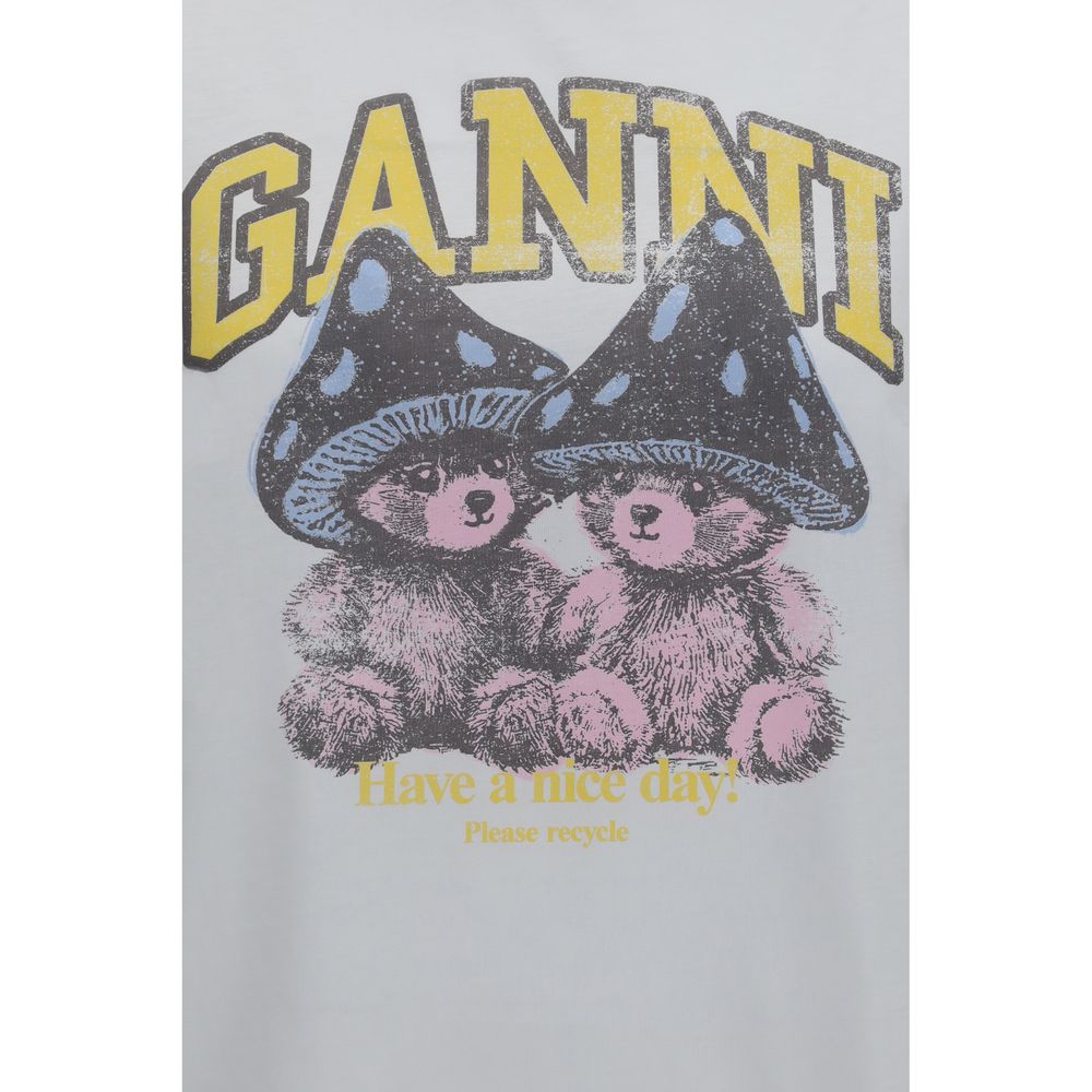 Ganni White Cotton Women's T-Shirt