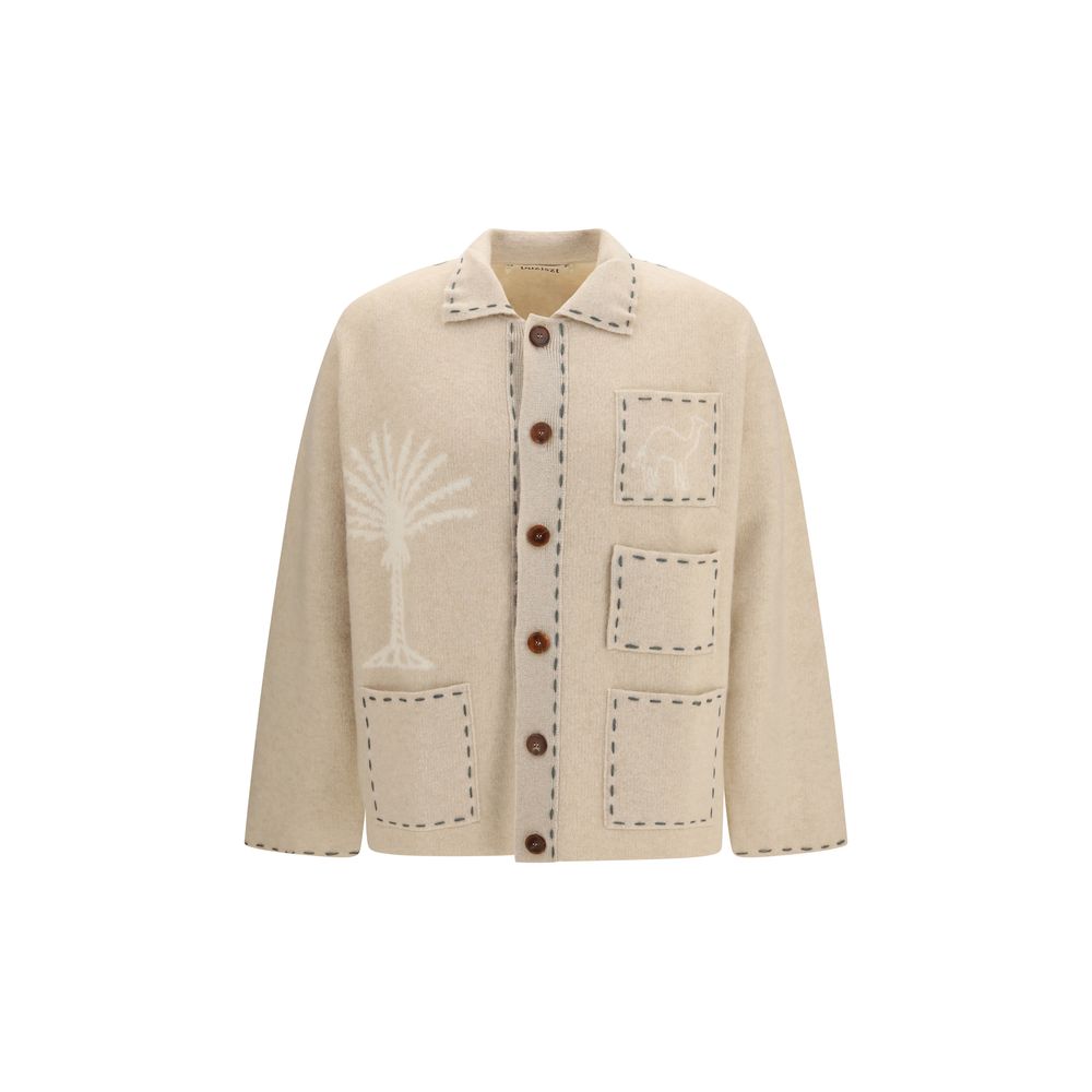 Baziszt Beige Cashmere Men's Cardigan