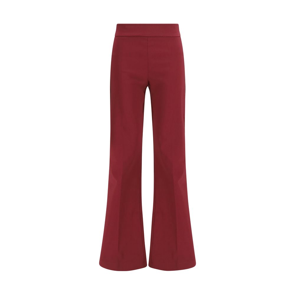 Avenue Montaigne Bordeaux Viscose Casual Women's Pants