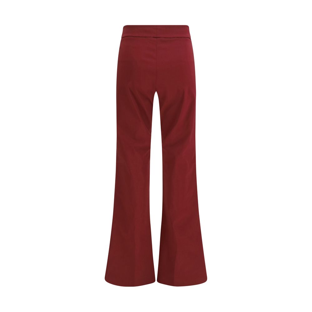 Avenue Montaigne Bordeaux Viscose Casual Women's Pants