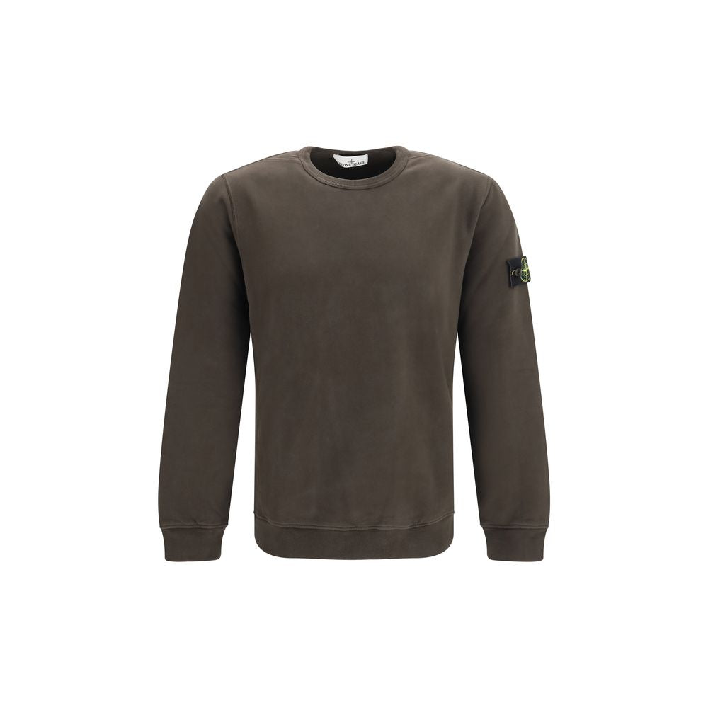 Stone Island Brown Cotton Men's Sweatshirt