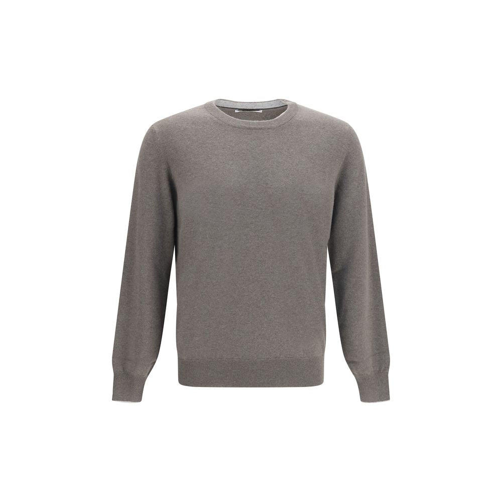 Brunello Cucinelli Gray Cashmere Men's Sweater