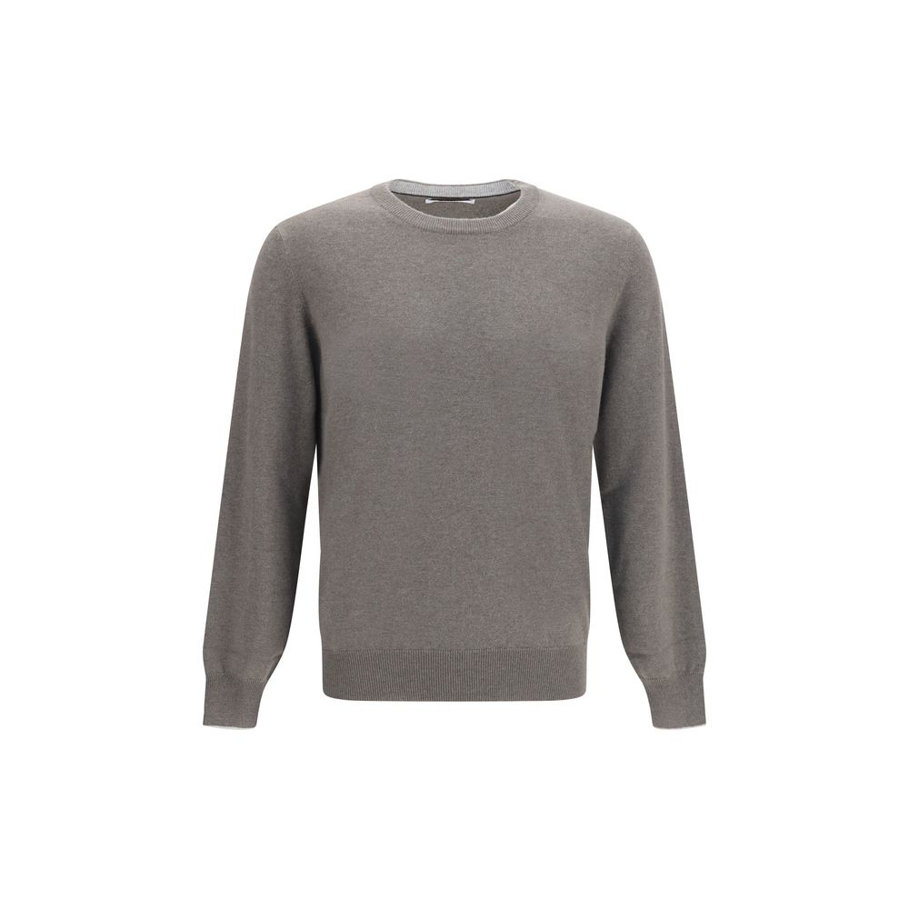 Brunello Cucinelli Gray Cashmere Men's Sweater
