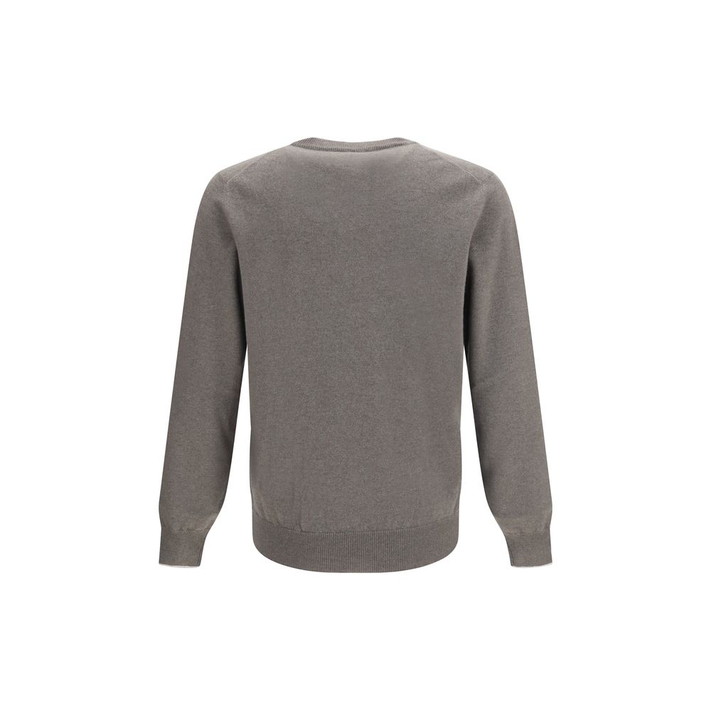 Brunello Cucinelli Gray Cashmere Men's Sweater