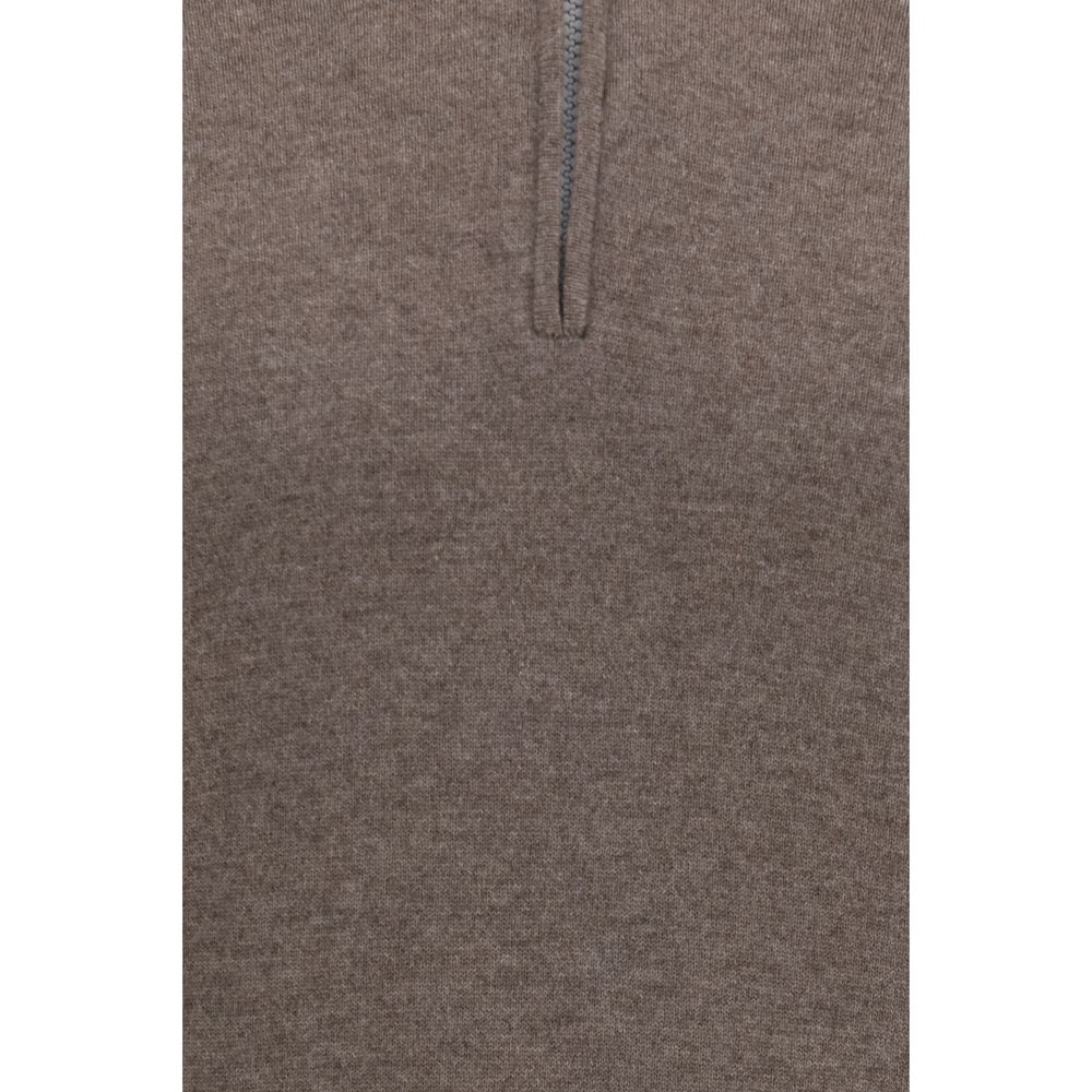 Brunello Cucinelli Brown Cashmere Men's Sweater