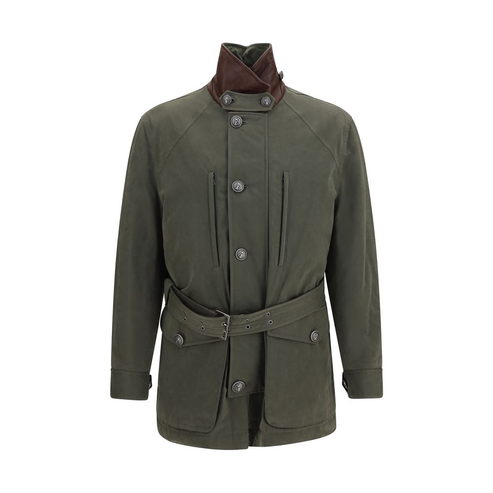 Brunello Cucinelli Bicolor Cotton Full-Length Men's Jacket
