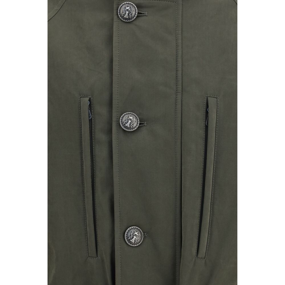 Brunello Cucinelli Bicolor Cotton Full-Length Men's Jacket