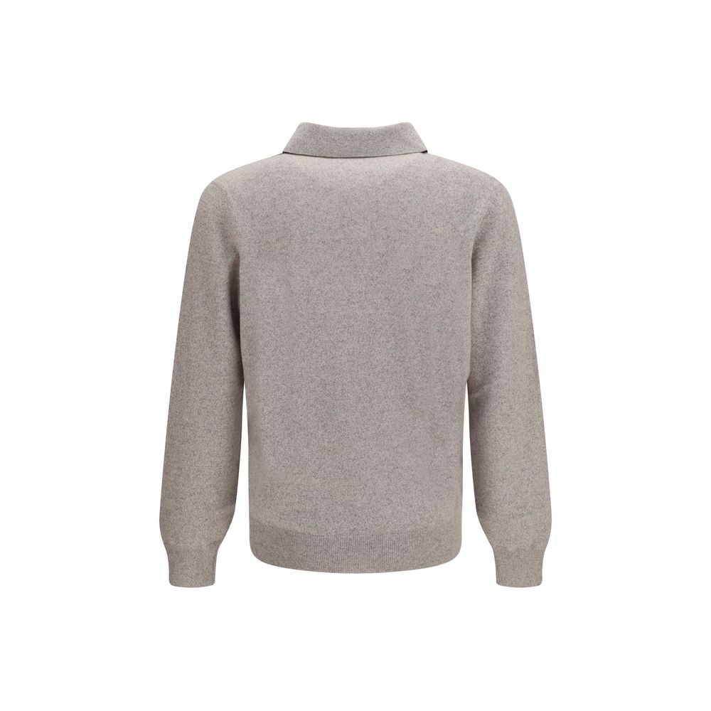 Brunello Cucinelli Gray Cashmere Men's Sweatshirt