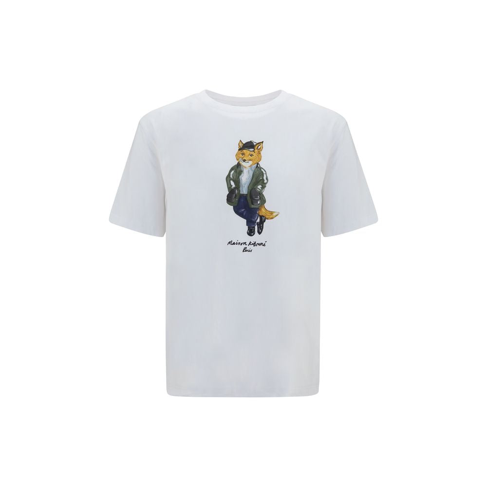Maison Kitsuné White Cotton Men's T-Shirt