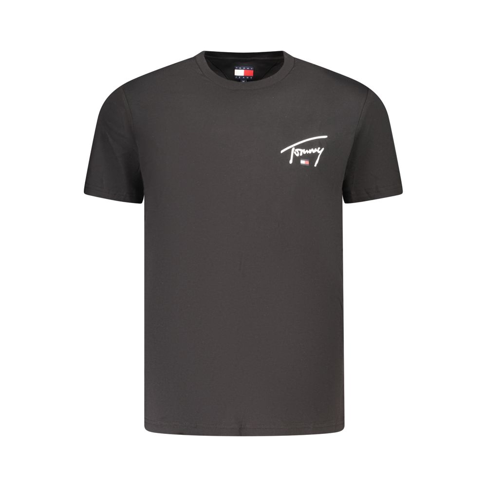 Tommy Hilfiger Black Cotton Men's T-Shirt