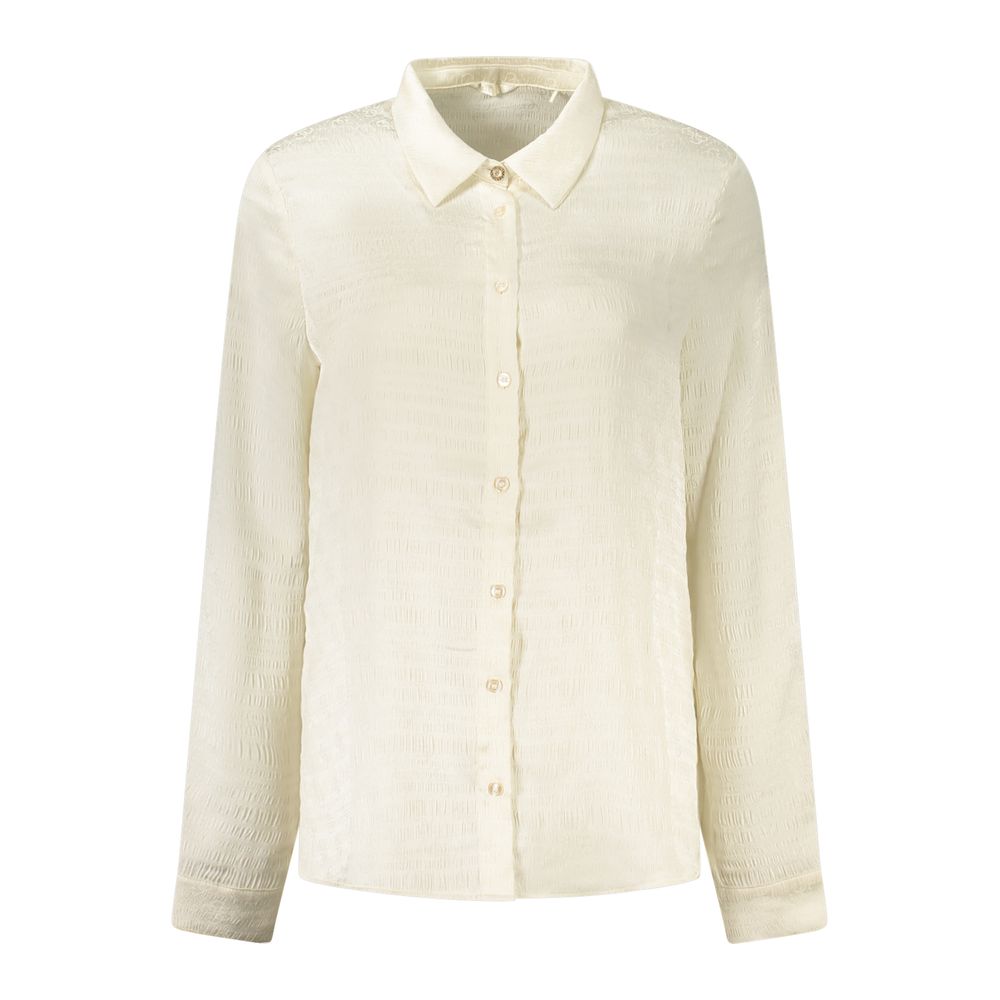 Guess Jeans White Polyester Dress Women's Shirt
