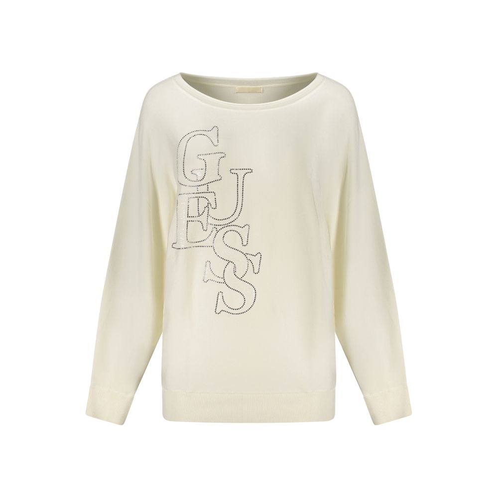Guess Jeans White Viscose Women's Sweatshirt