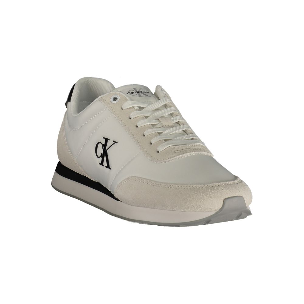 Calvin Klein White Polyester Athletic Men's Sneakers