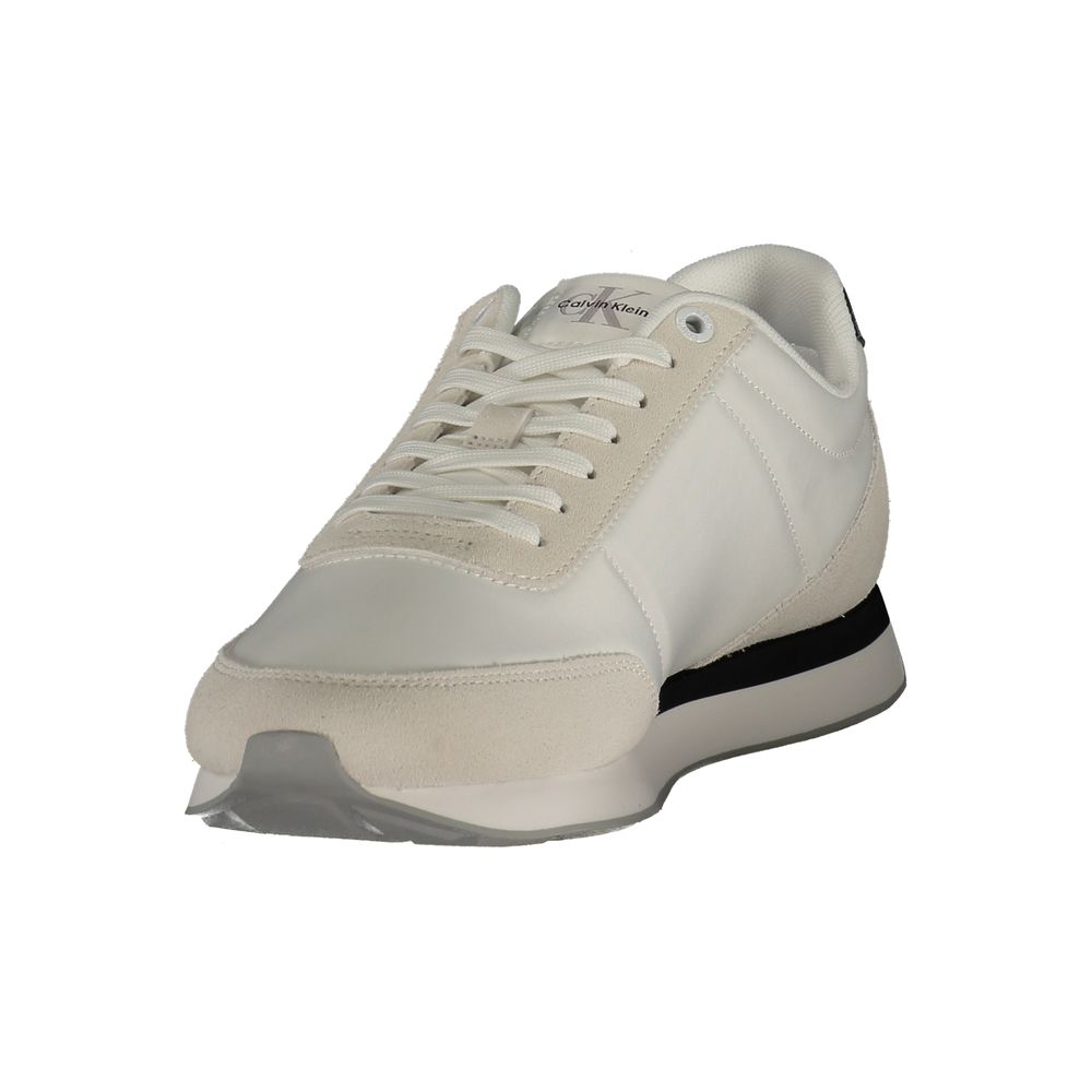 Calvin Klein White Polyester Athletic Men's Sneakers