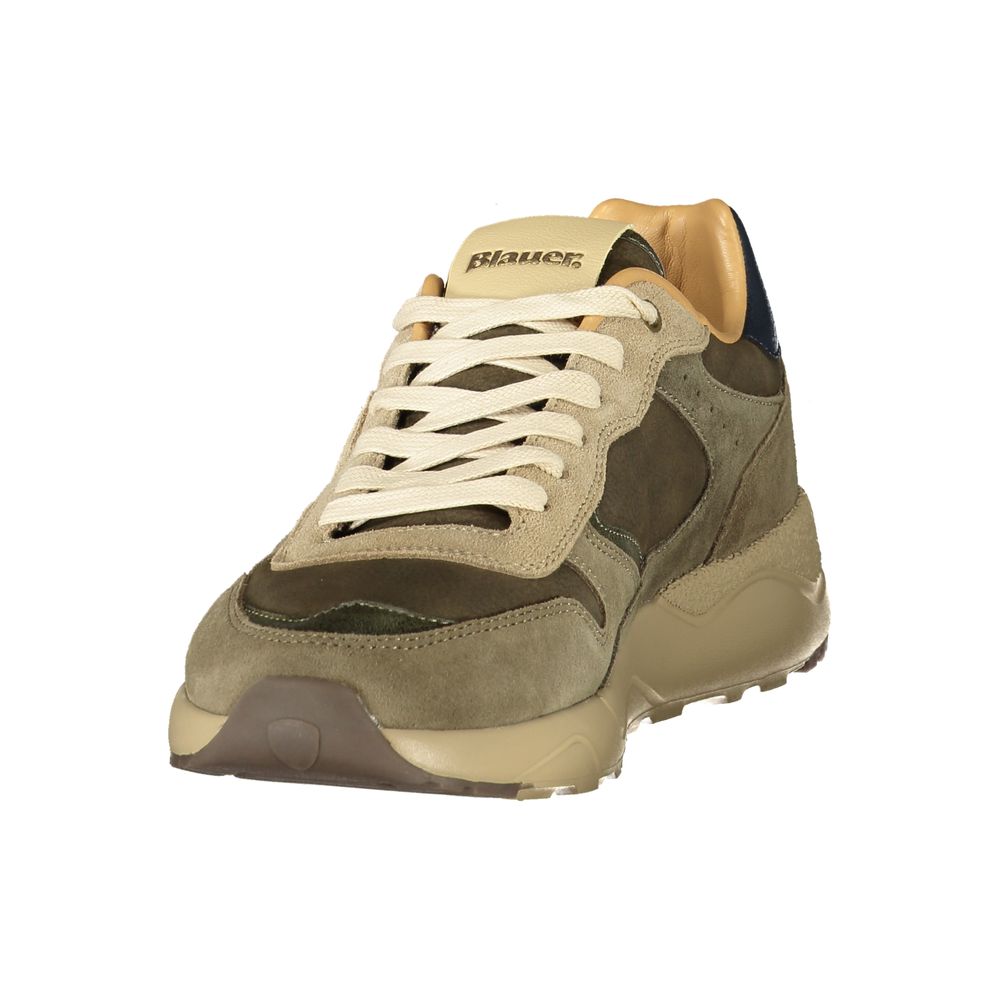 Blauer Green Polyester Athletic Men's Sneakers