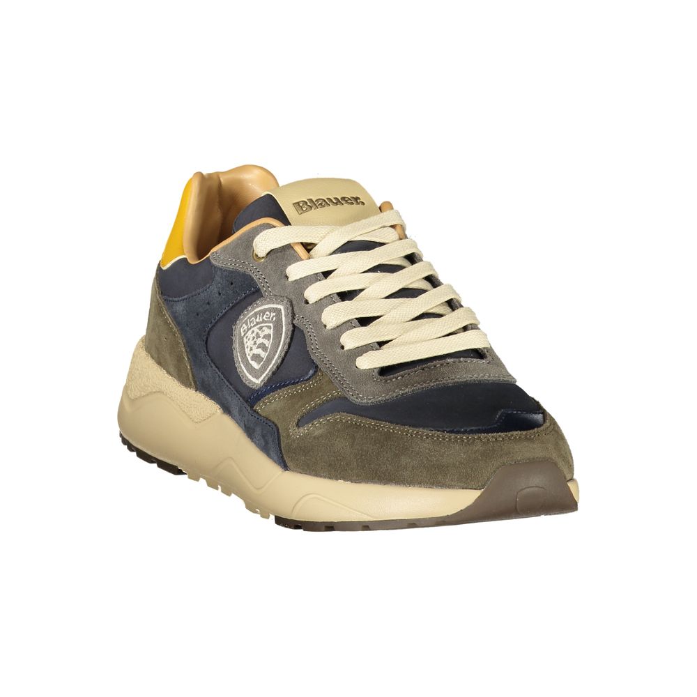 Blauer Green Polyester Athletic Men's Sneakers