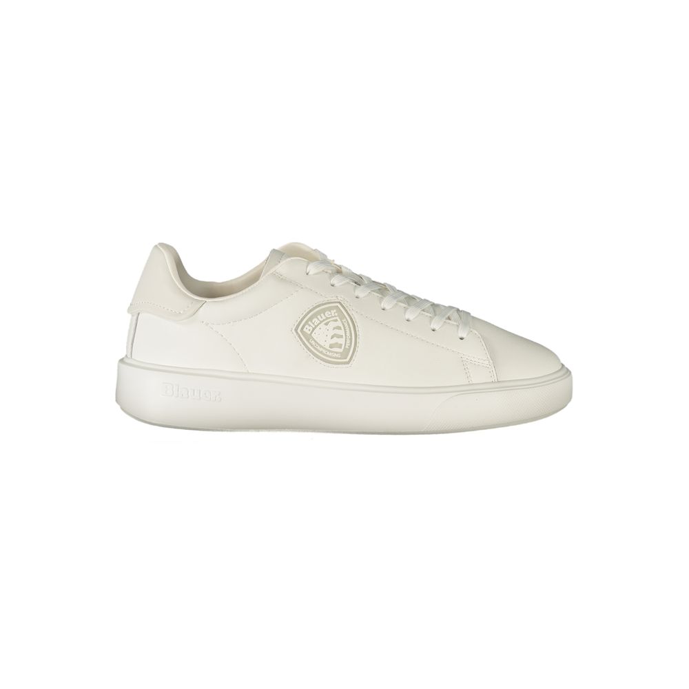 Blauer White Polyester Athletic Men's Sneakers