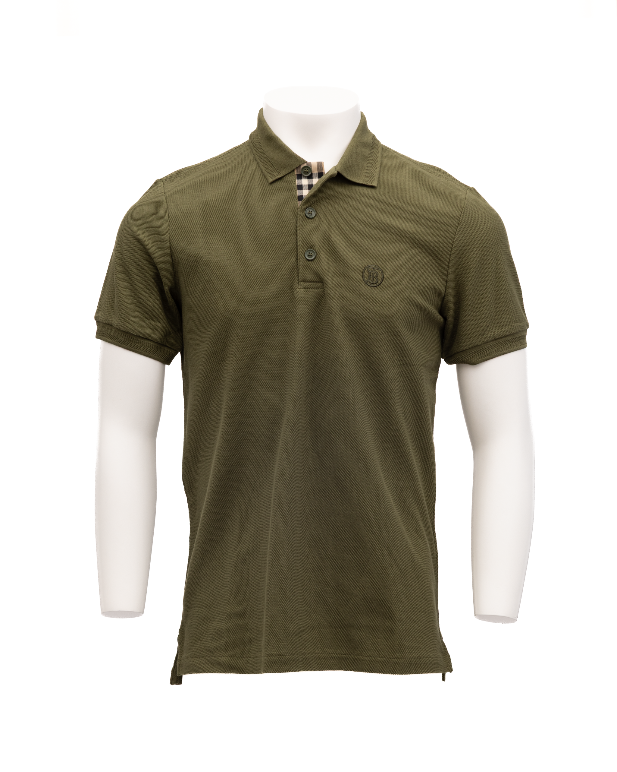 Burberry Olive Cotton Polo Men's Shirt