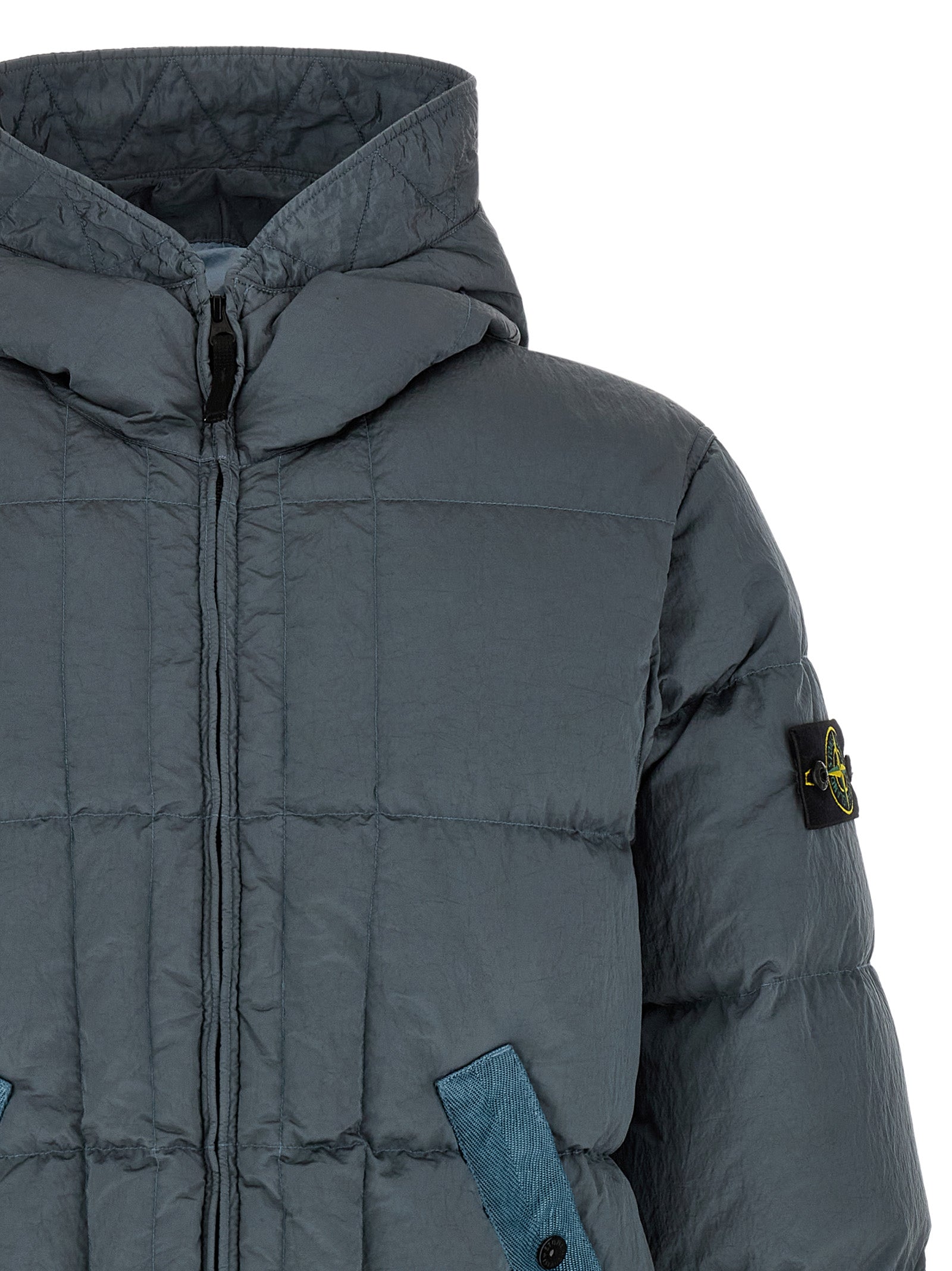 Stone Island Gray Polyamide Full-Length Men's Jacket