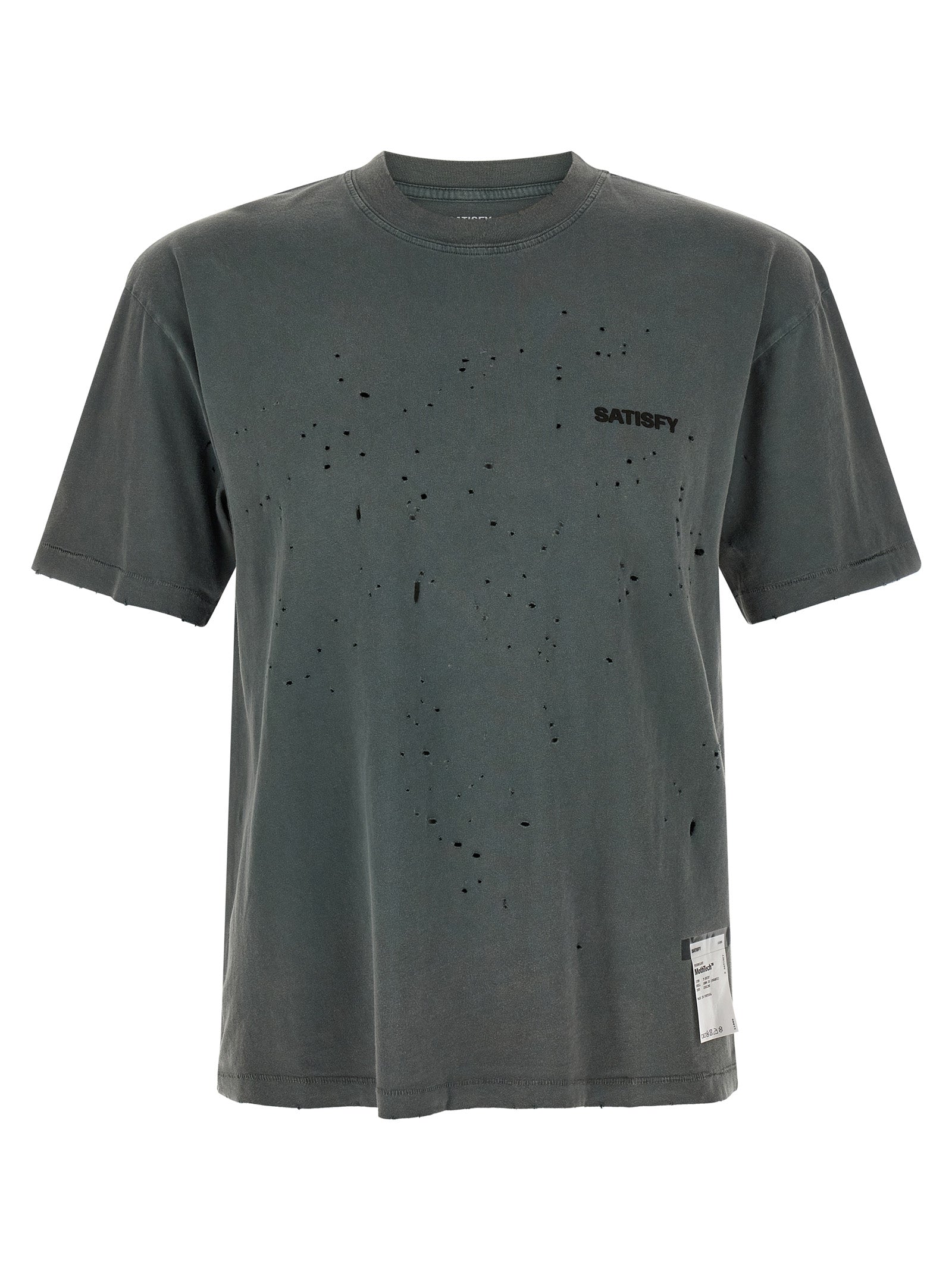 SATISFY Gray Cotton Men's T-Shirt