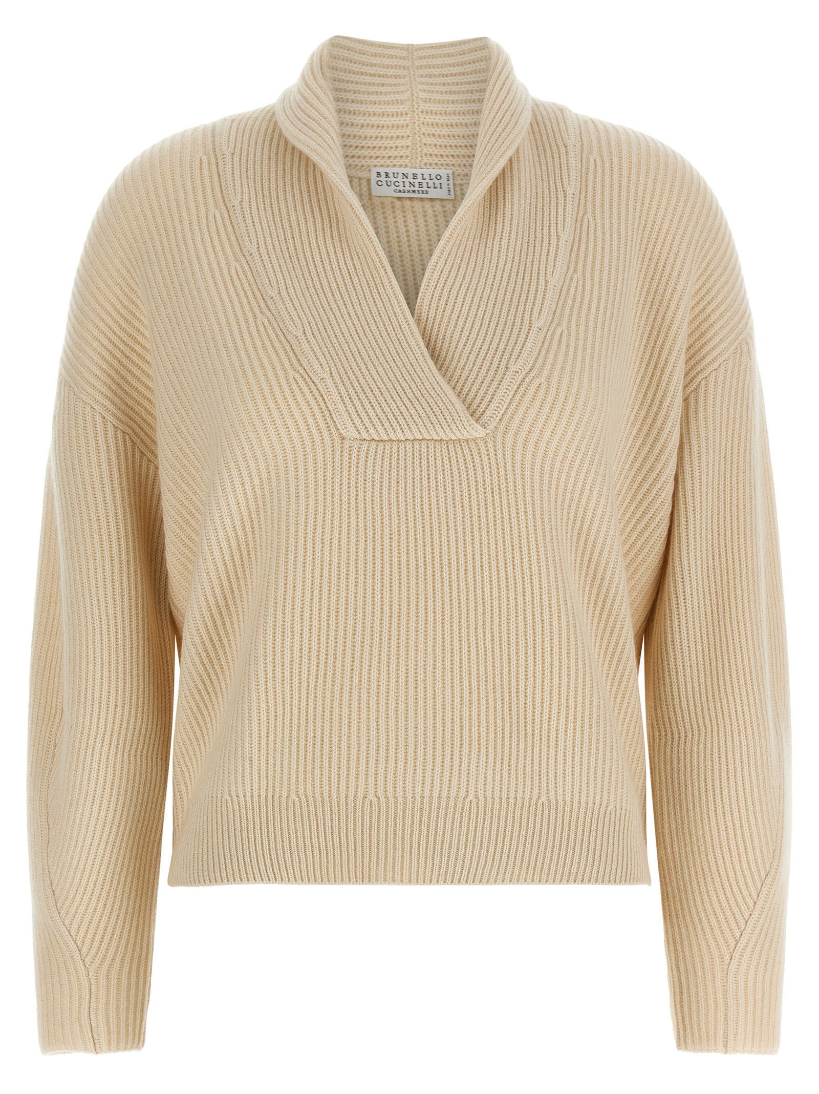 Brunello Cucinelli Beige Cashmere Women's Cardigan