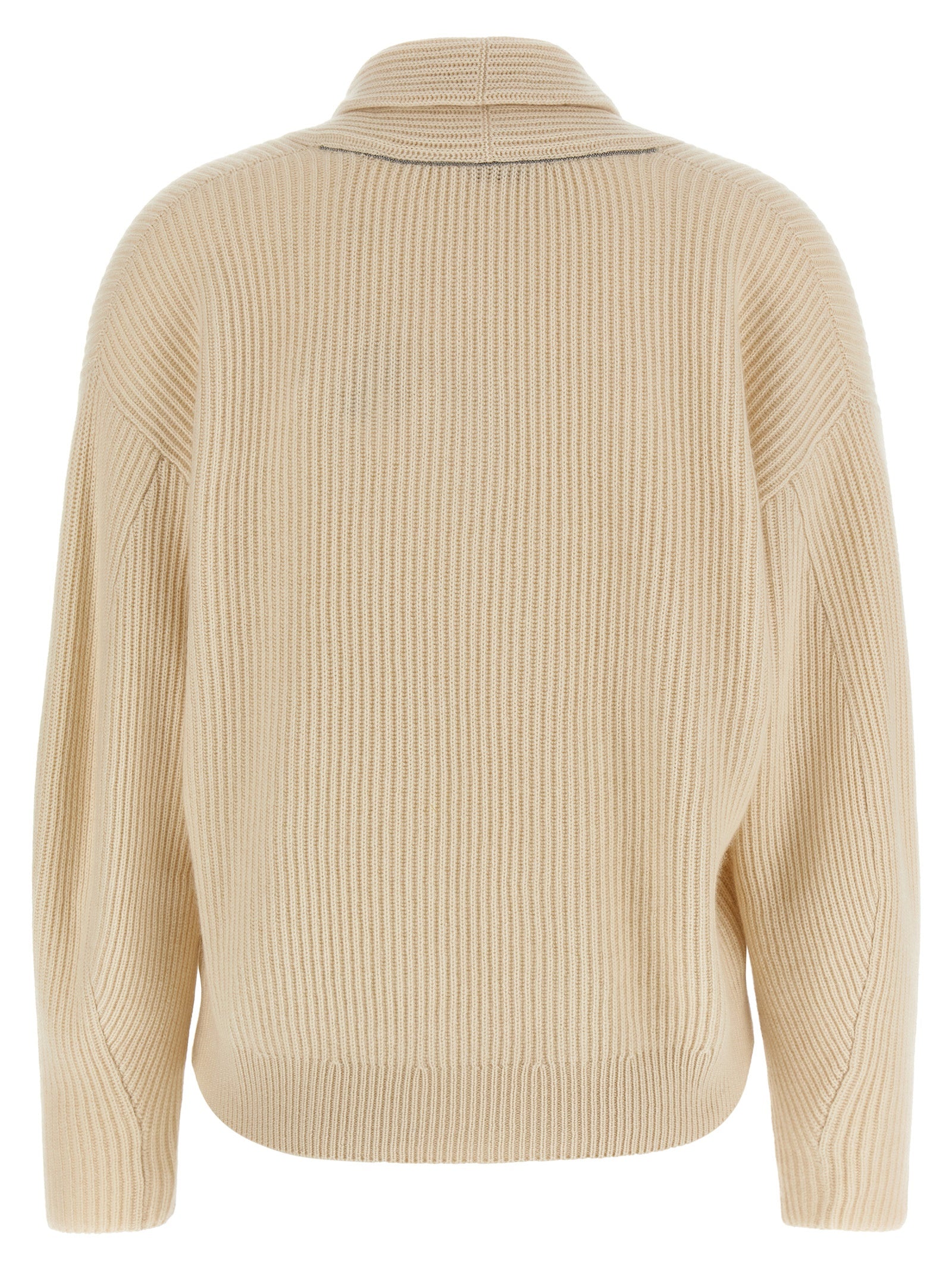 Brunello Cucinelli Beige Cashmere Women's Cardigan