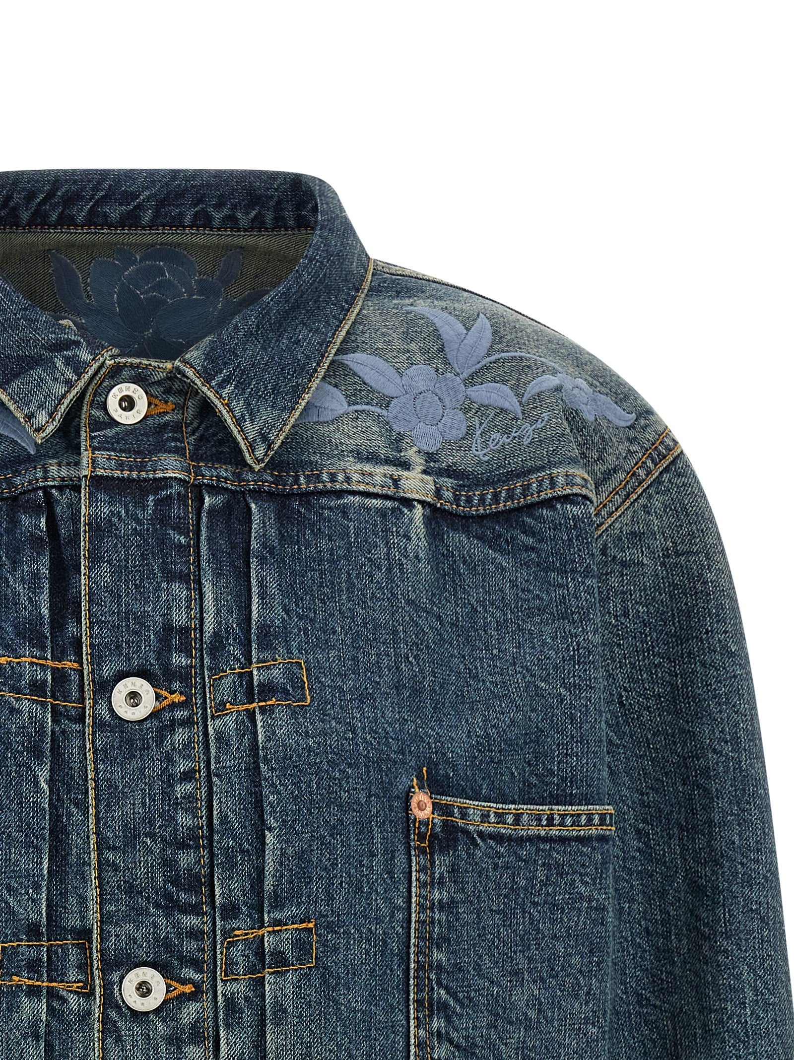Kenzo Blue Cotton Denim Men's Jacket