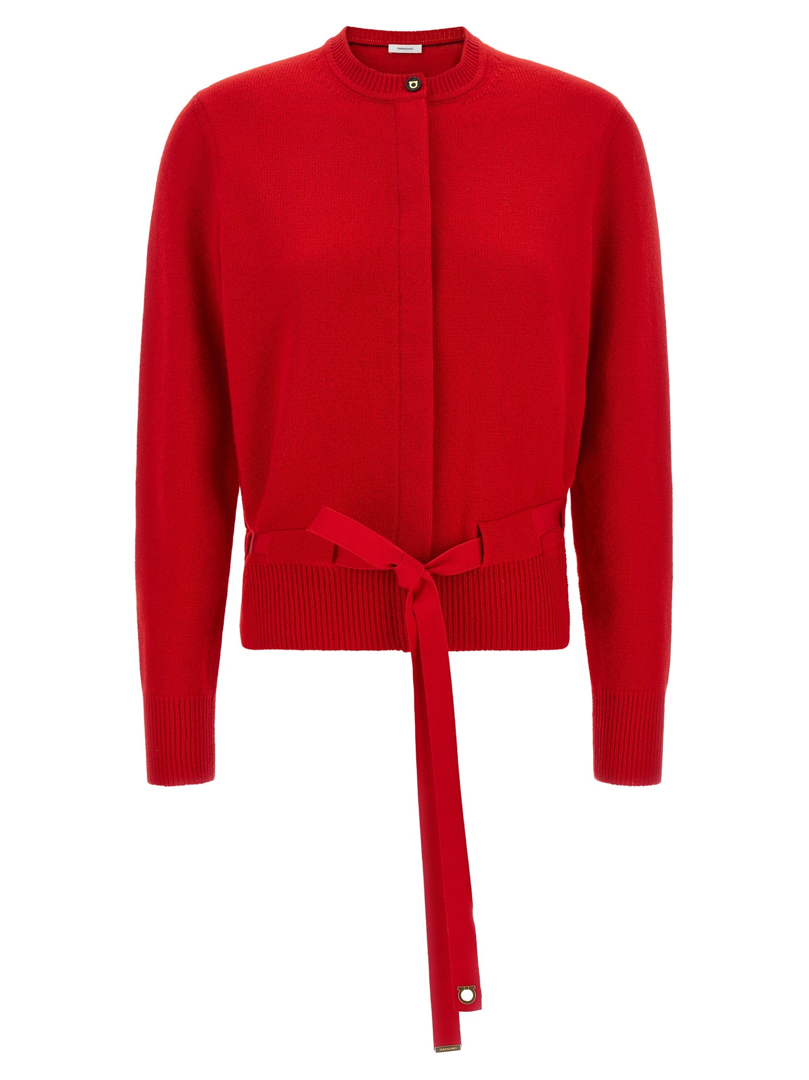 Ferragamo Red Cashmere Women's Cardigan