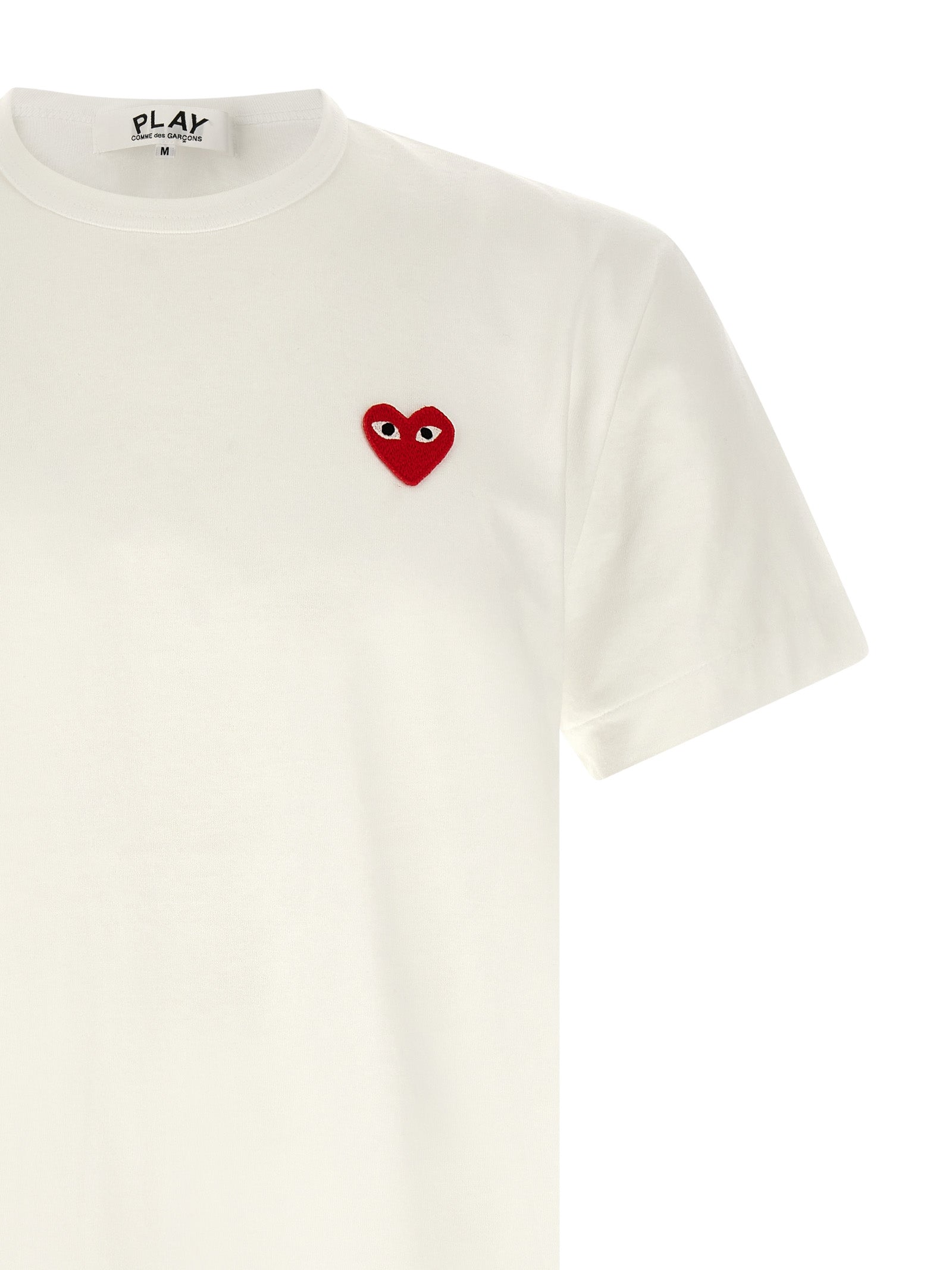 Comme Des Garçons Play White Cotton Men's T-Shirt