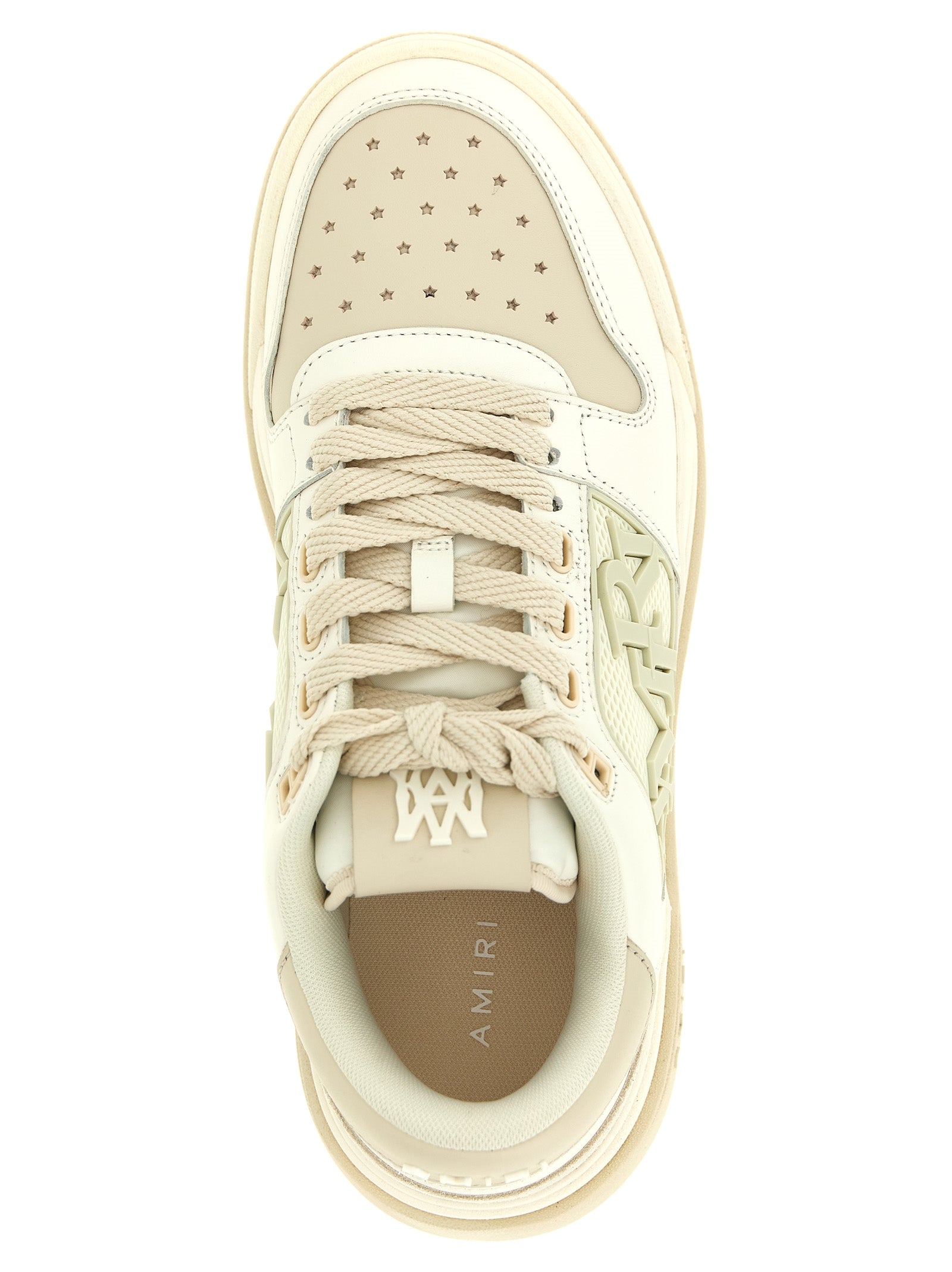 Amiri White Calfskin Low Top Men's Sneakers
