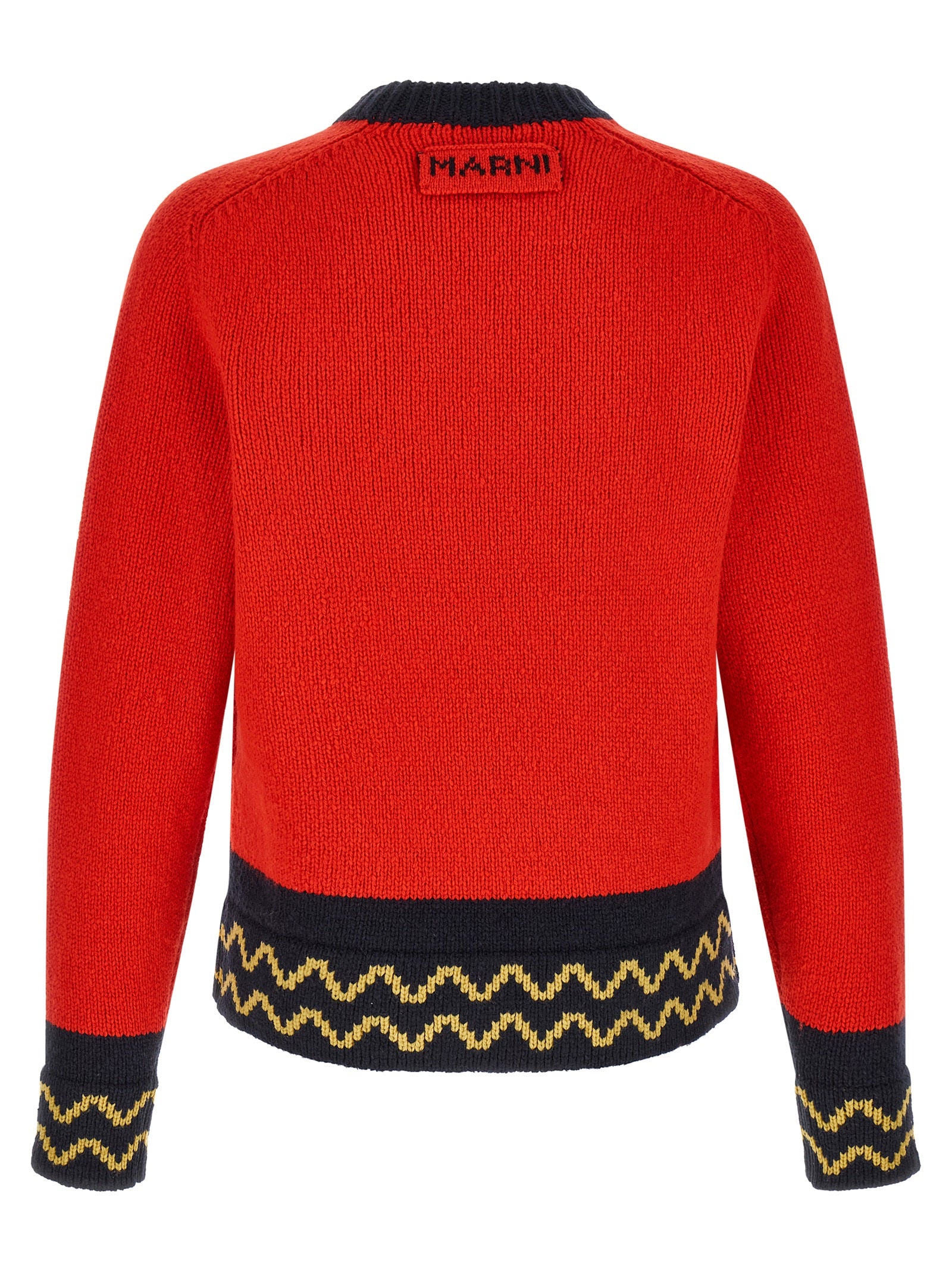 Marni Red Wool Men's Cardigan