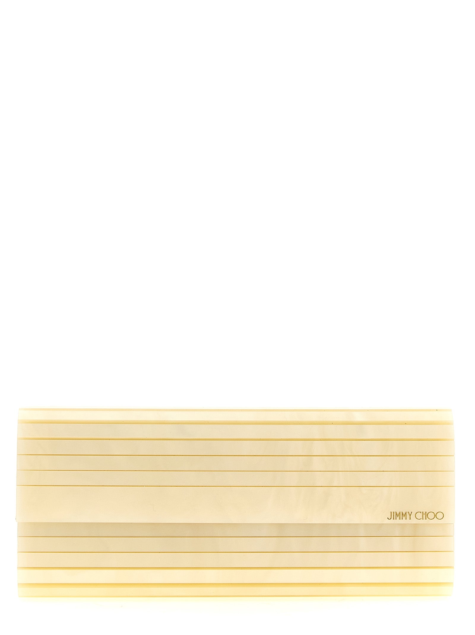 Jimmy Choo Gold Viscose Clutch Women's Bag