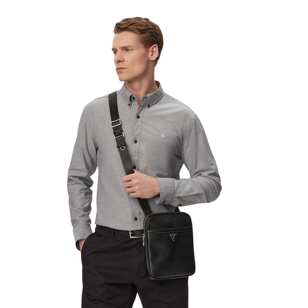 Guess Black Polyethylene Messenger Men's Bag