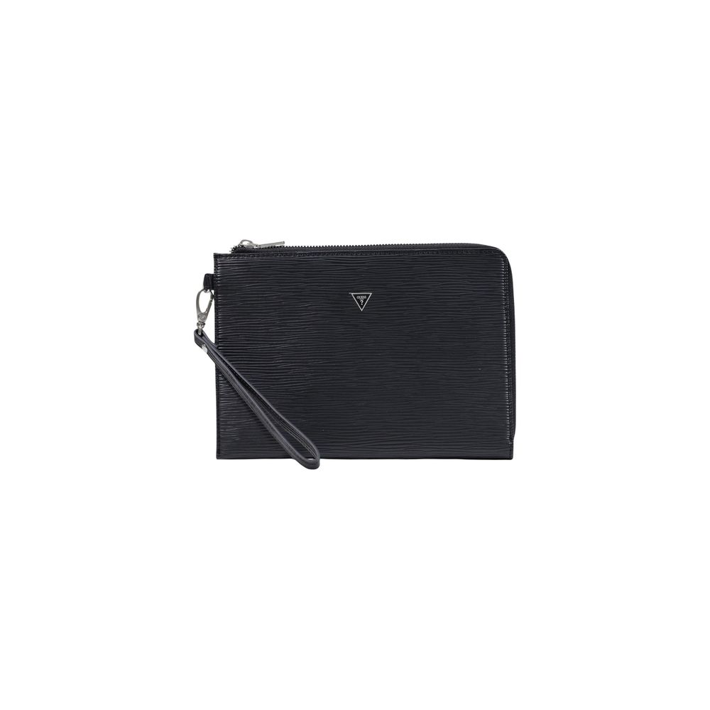 Guess Black Polyethylene Clutch Men's Bag