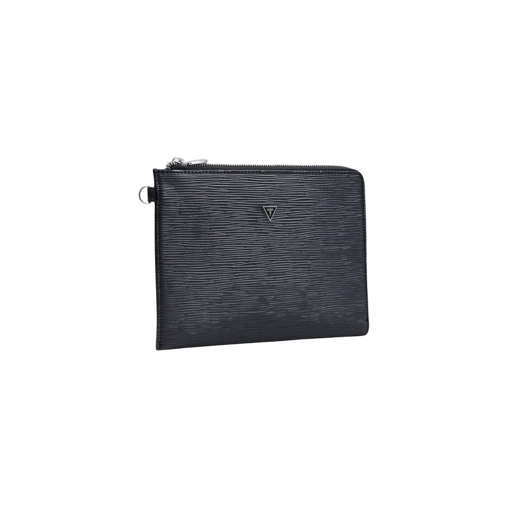Guess Black Polyethylene Clutch Men's Bag