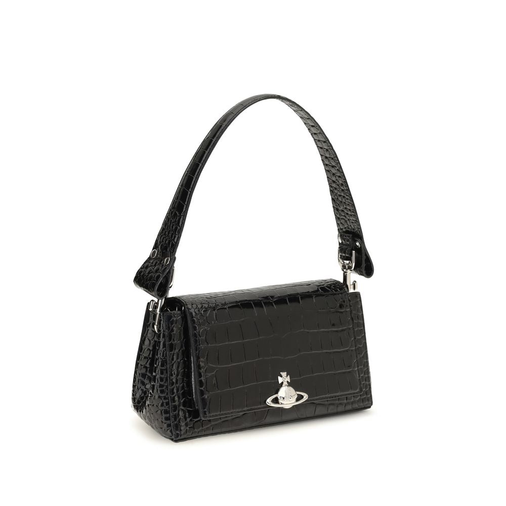 Vivienne Westwood Black Calf Leather Bos Taurus Shoulder Women's Bag