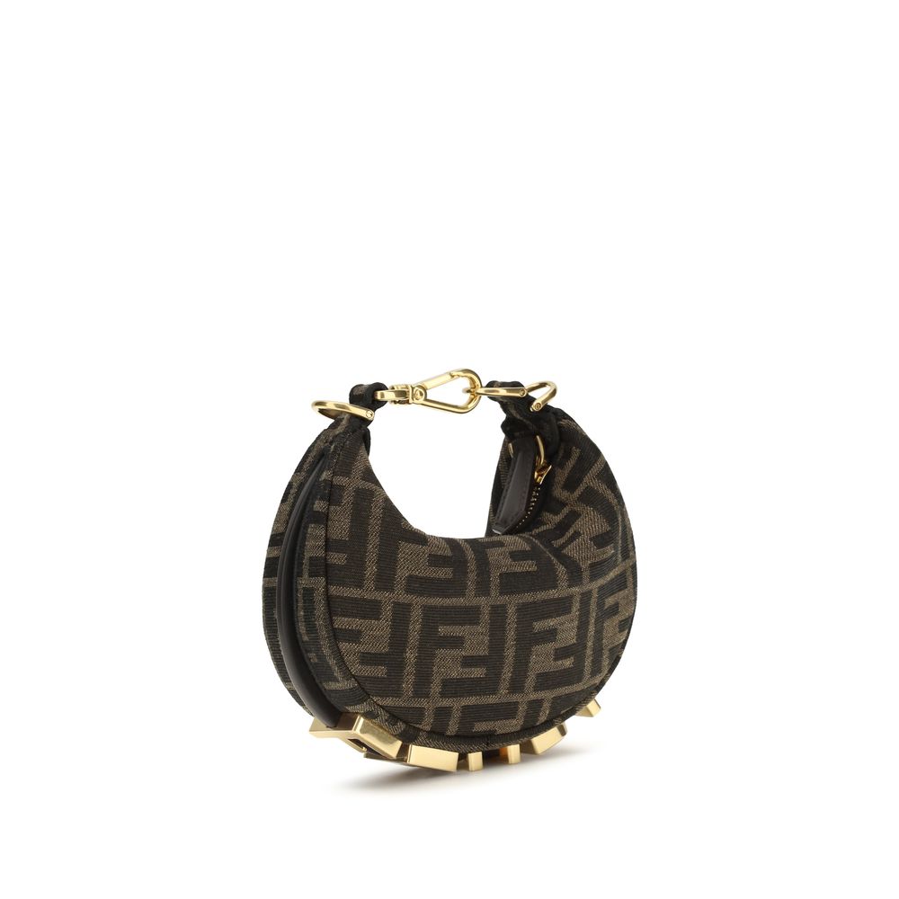 Fendi Brown Polyamide Shoulder Women's Bag