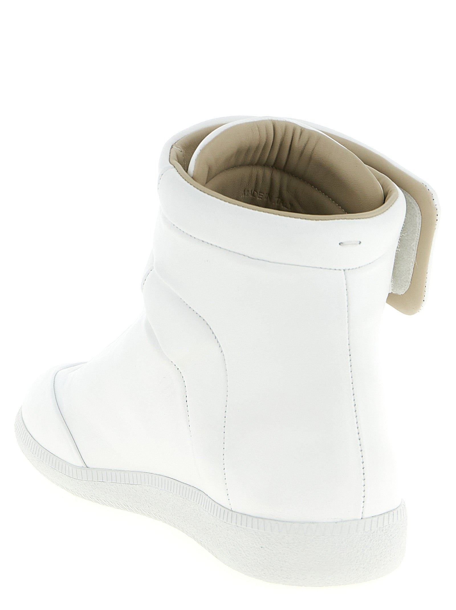 Maison Margiela White Calfskin High Top Men's Sneakers