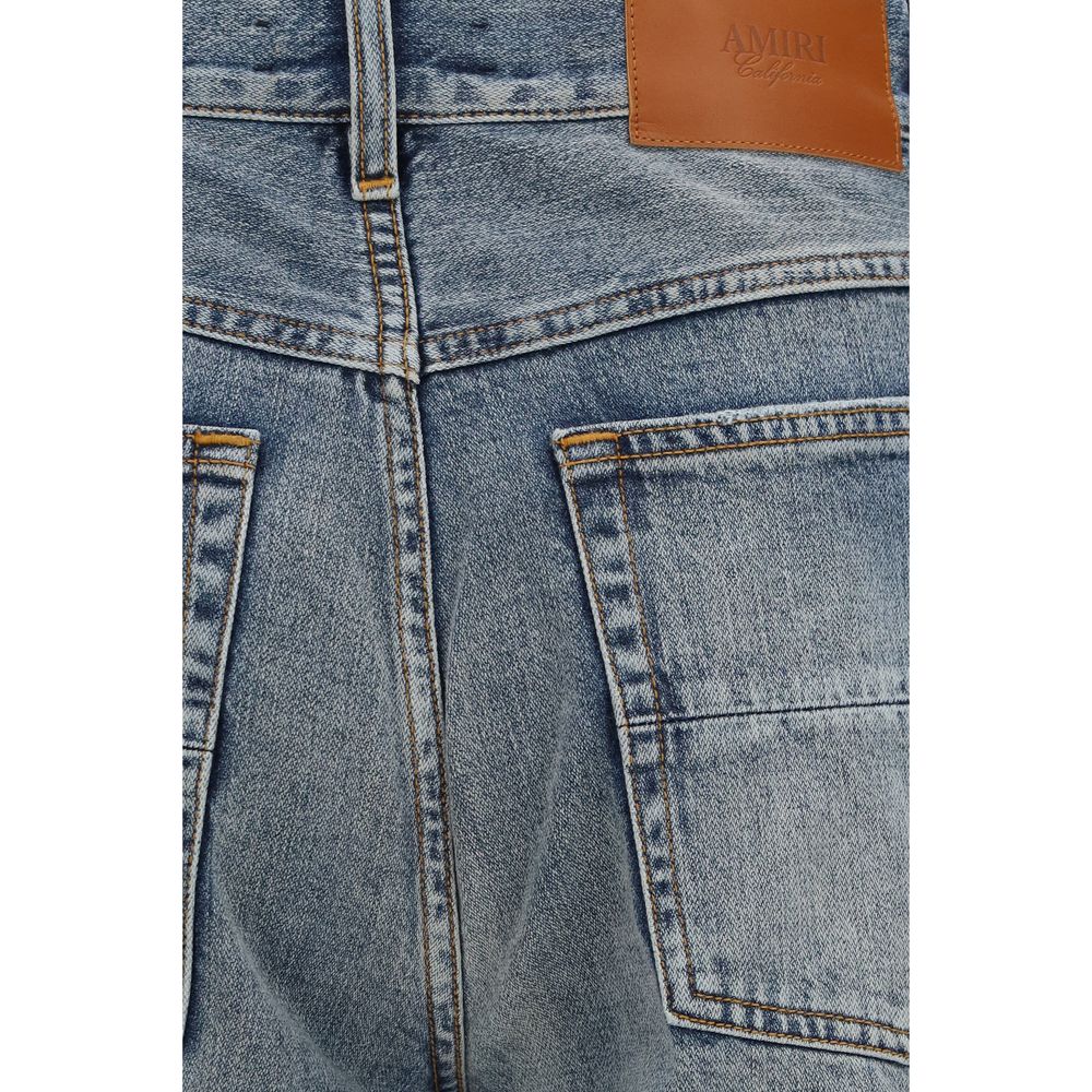 Amiri Blue Cotton Straight-Leg Men's Jeans
