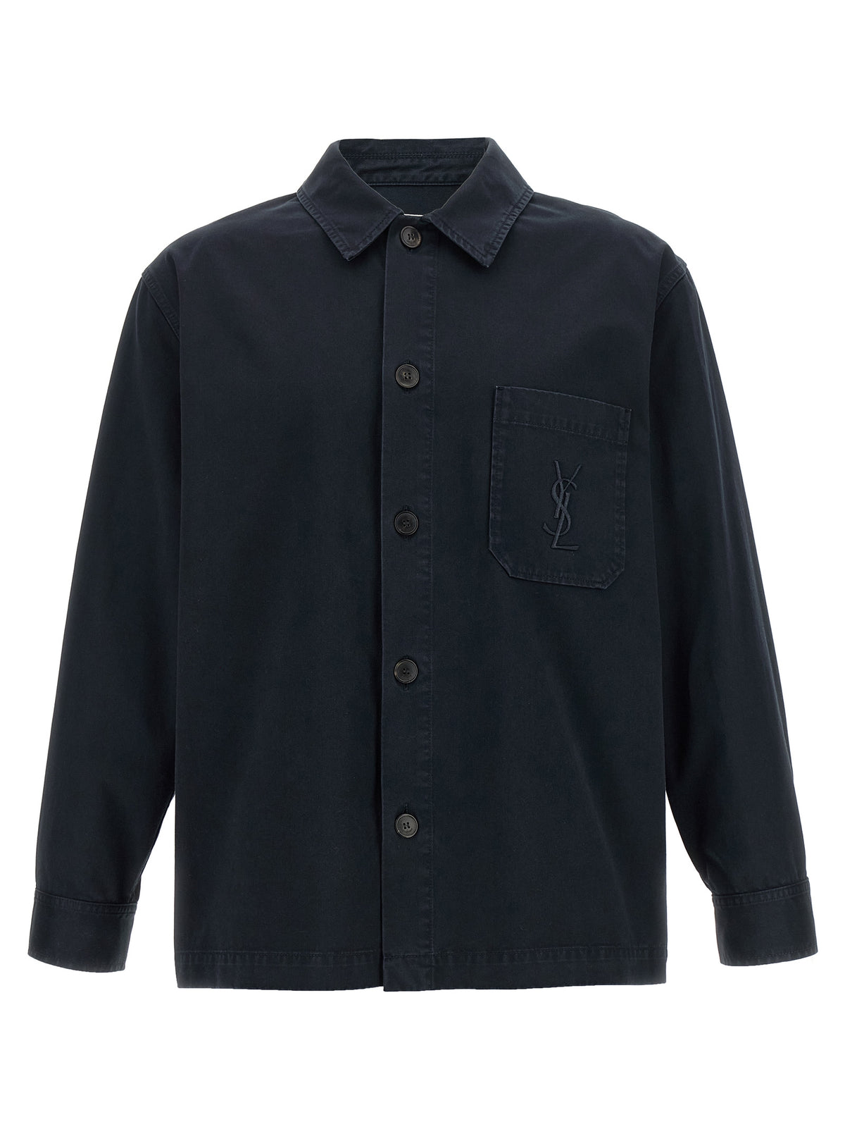 Saint Laurent Blue Cotton Men's Blouse
