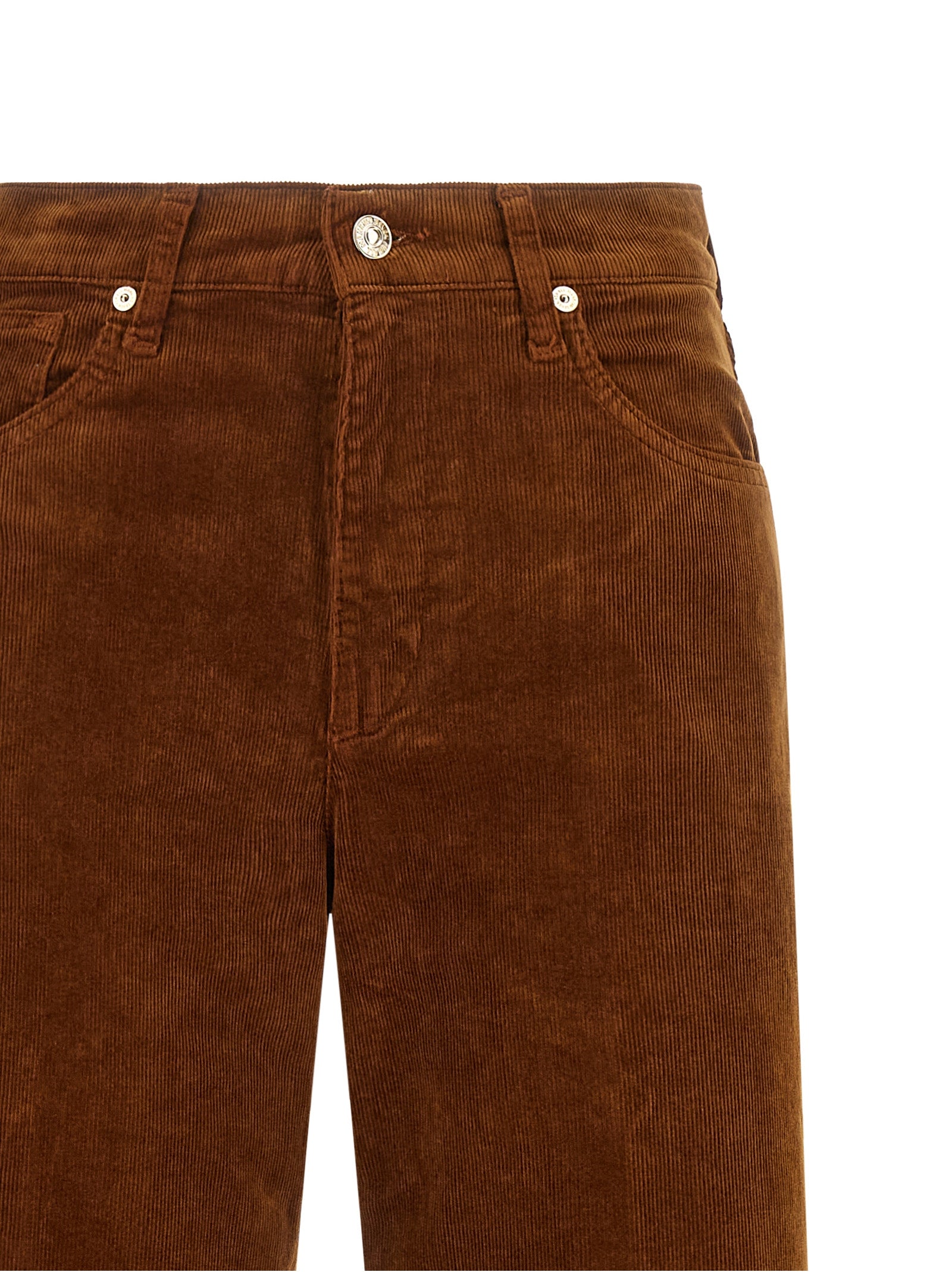 7 For All Mankind Brown Cotton Casual Women's Pants