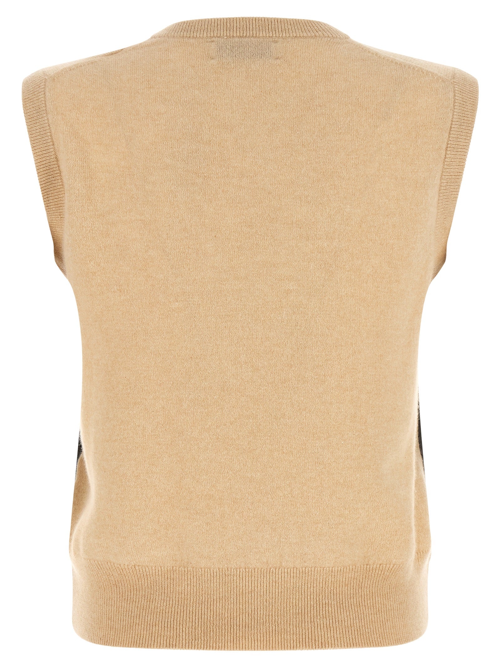 Ballantyne Beige Cashmere Sleeveless Women's Jacket