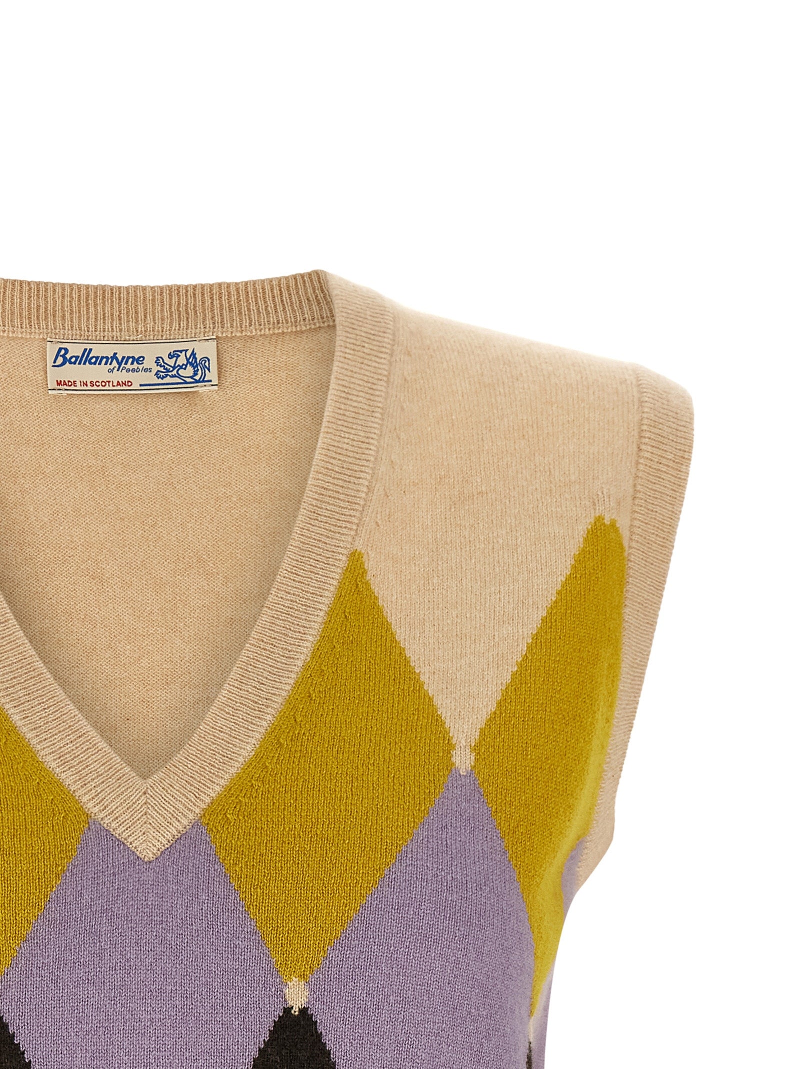 Ballantyne Beige Cashmere Sleeveless Women's Jacket