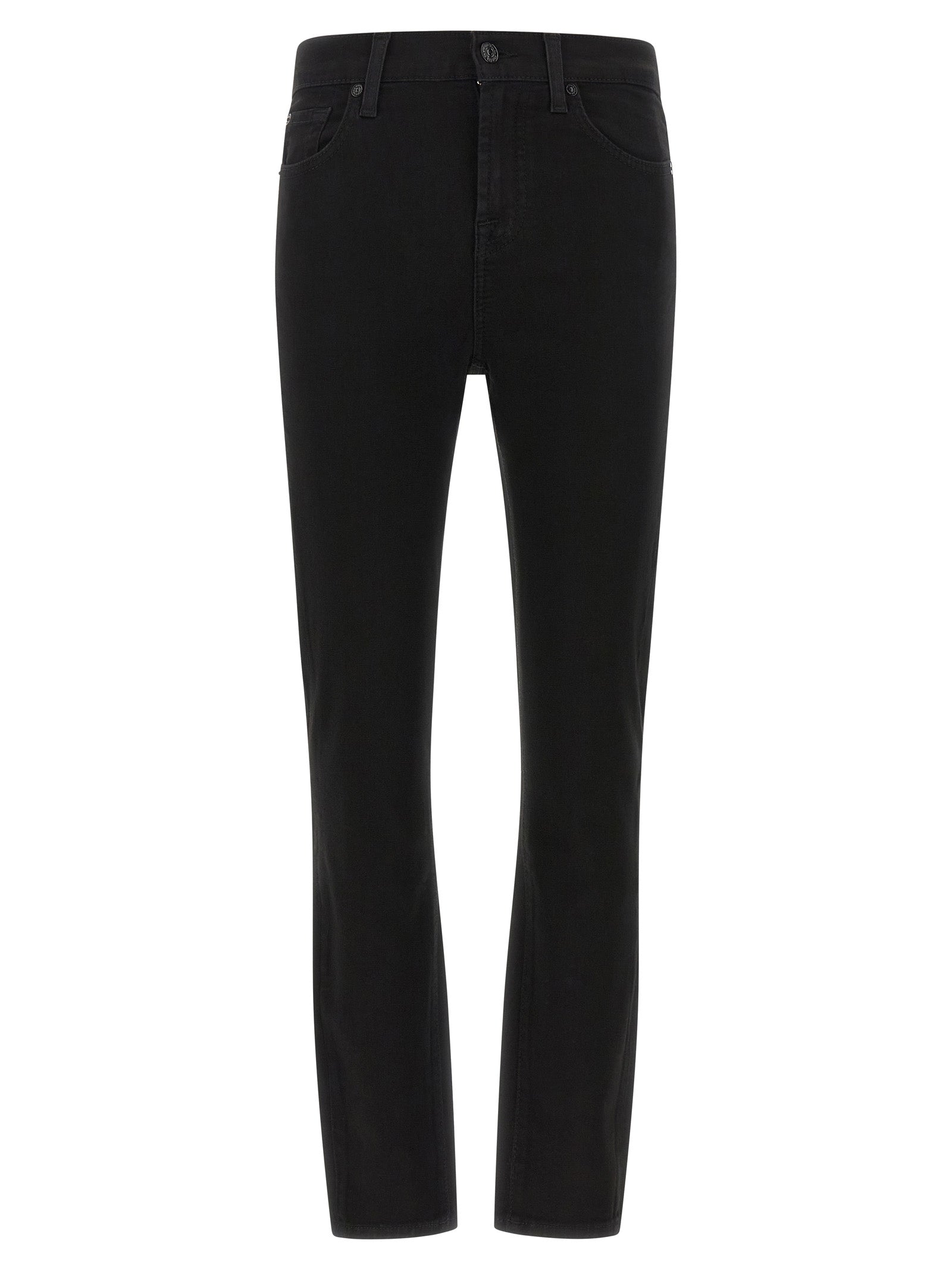 7 For All Mankind Black Cotton Skinny Women's Jeans
