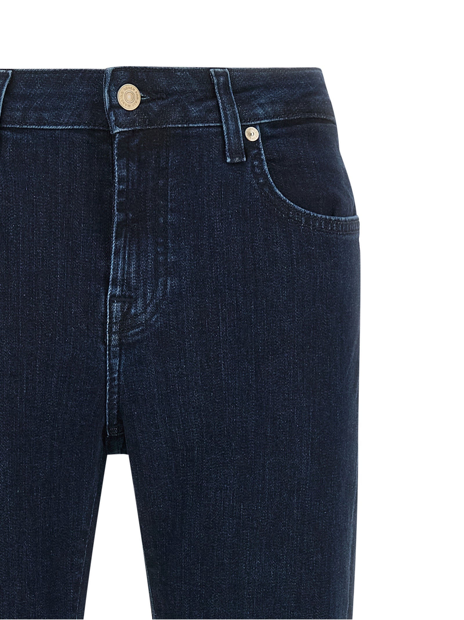 7 For All Mankind Blue Cotton Bootcut Women's Jeans
