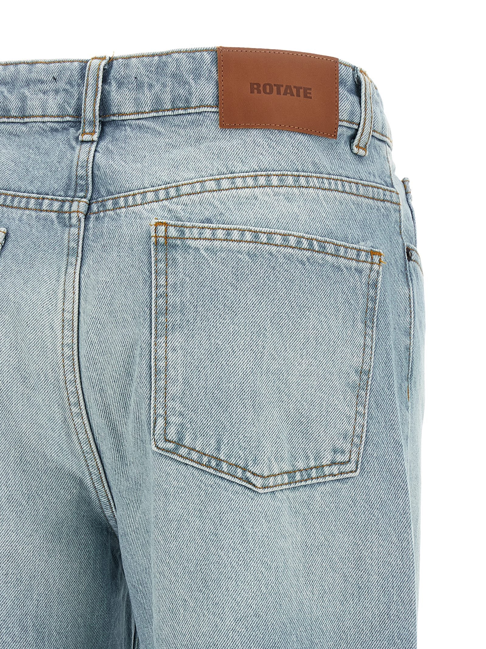 ROTATE BIRGER CHRISTENSEN Blue Organic Cotton Straight-Leg Women's Jeans