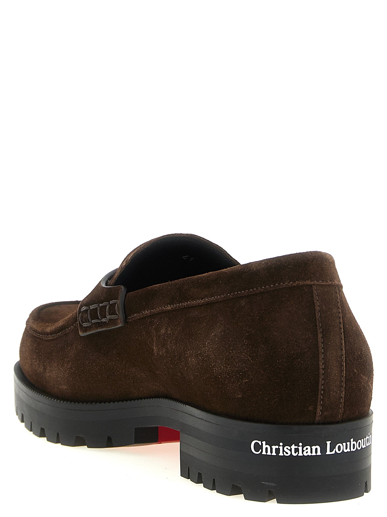 Christian Louboutin Brown Calfskin Slip-On Men's Loafers