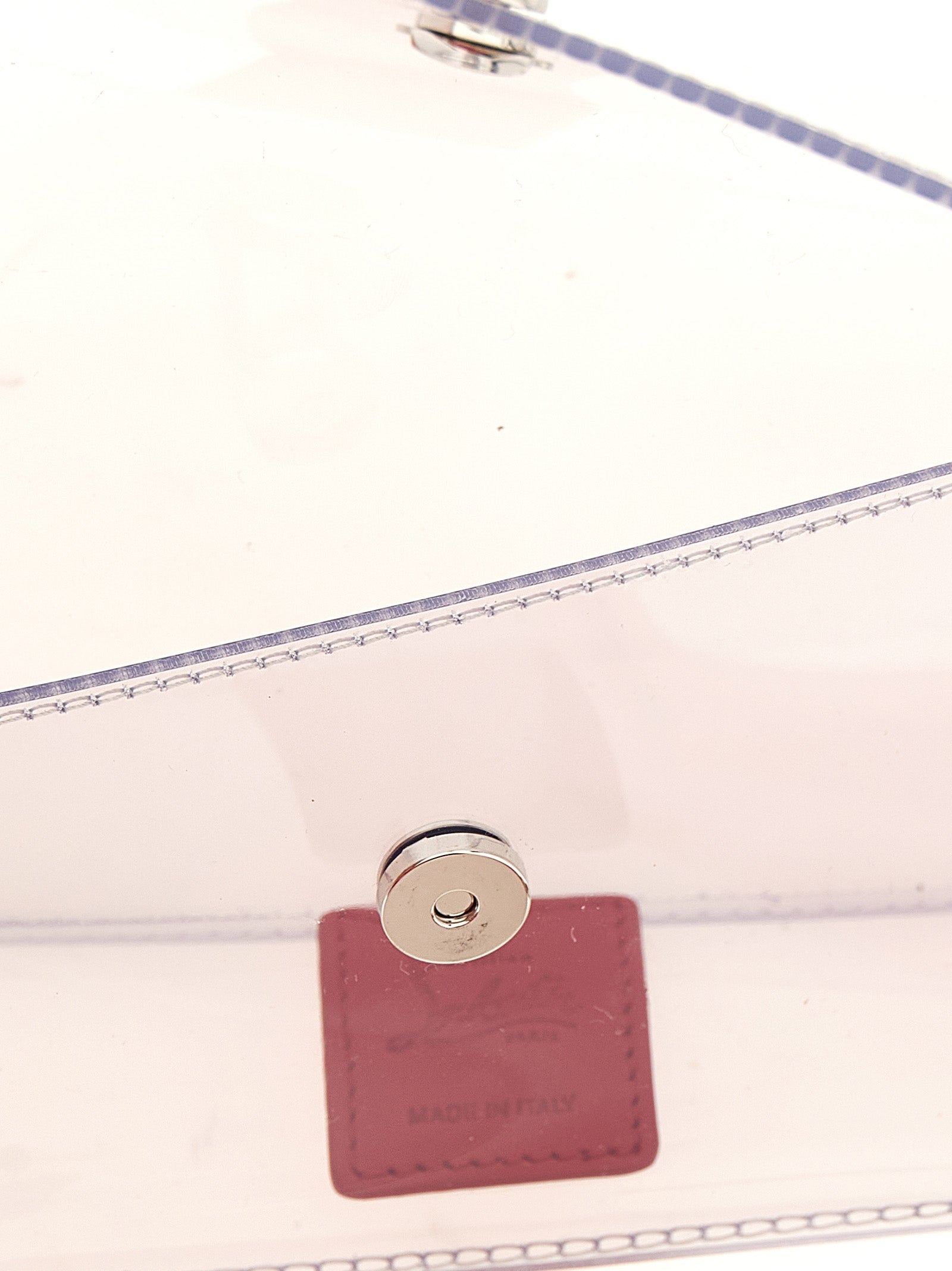 Christian Louboutin Silver Pvc Clutch Women's Bag
