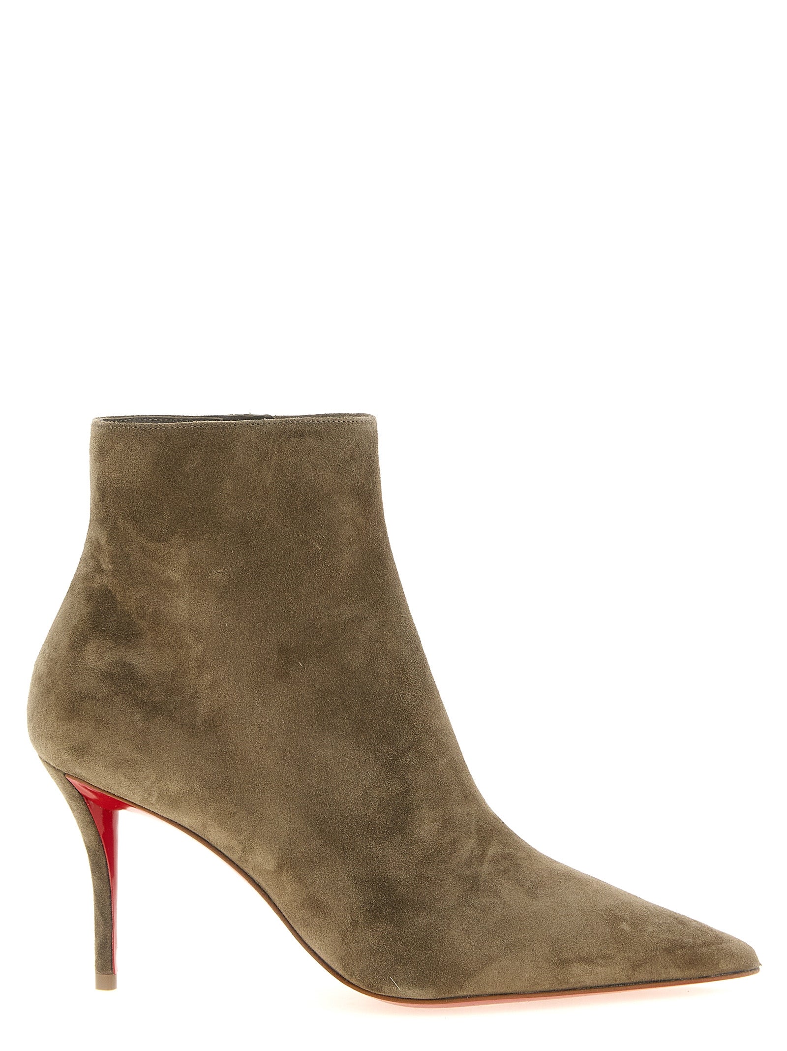 Christian Louboutin Beige Calfskin Ankle Women's Boots