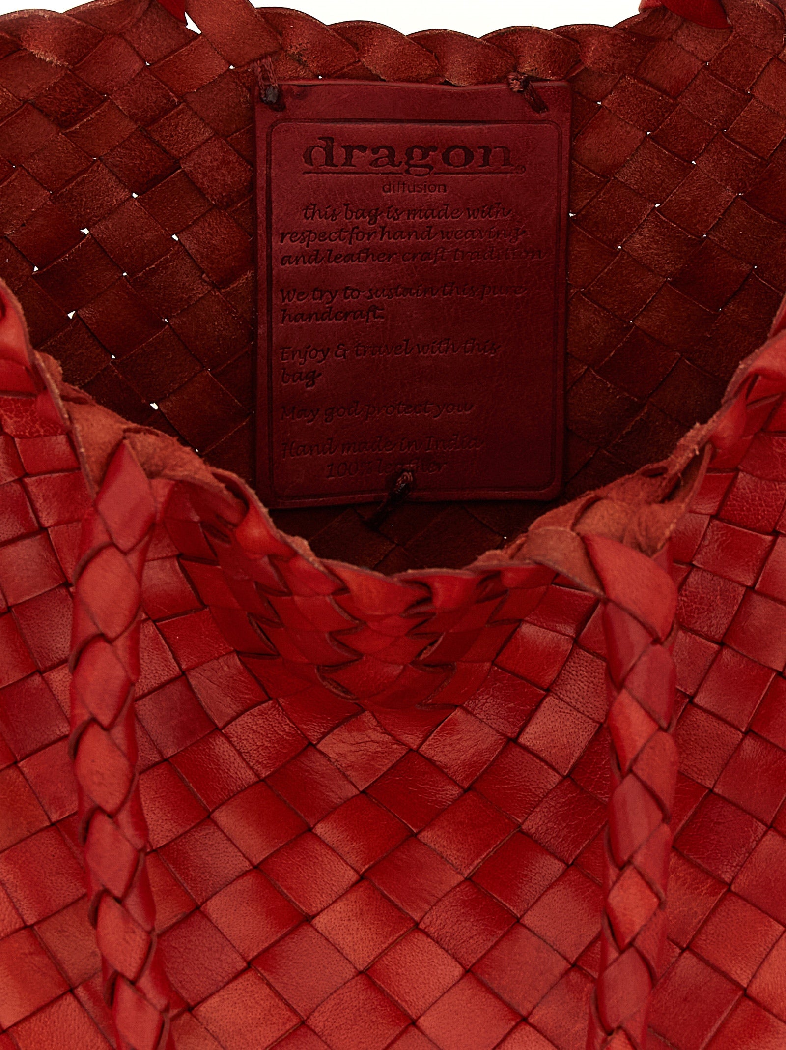 Dragon Diffusion Red Calfskin Women's Handbag